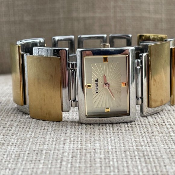 Fossil F2 Women Wristwatch Analog Quartz Ladies Gold/Silver Watch ES-1866 - Picture 3 of 10